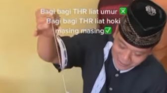 Seru Banget! Warganet Ini Bagi-bagi THR di Keluarganya Pakai Permainan Tarik Benang