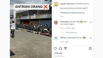 Viral Antrean Helm di Pasuruan, Alasannya Bikin Geleng-geleng Kepala