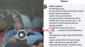 Video Pasangan Disebut Mesum di Atas Mobil Pikap saat Macet Ternyata Salah! Sang Suami Bantu istri yang Mabuk Darat
