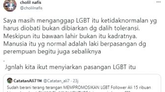 Tak Tolerir Keberadaan LGBT, KH Cholil Nafis: Yang Normal Laki Berpasangan dengan Perempuan Begitu Juga Sebaliknya