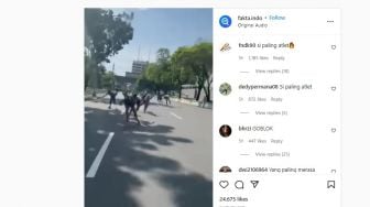 Viral, Pemain Sepatu Roda Penuhi Jalan Raya Hingga Ganggu Pengguna Jalan Lain di Jakarta Buat Geram Warganet