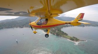 Lebaran Topat di Lombok Dipantau Lewat Pesawat Microlight Hingga Kepal Rescue