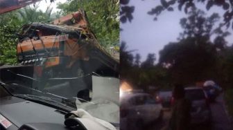 Jalur Medan-Berastagi Sudah Bisa Dilalui, Sempat Macet Total Gegara Tiang Listrik dan Pohon Tumbang