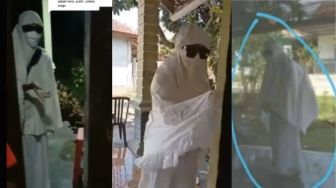 Viral Sosok Berpakaian Serba Putih Gedor Rumah, Minta Uang sampai Matikan Meteran Listrik di Pringsewu, Bikin Resah
