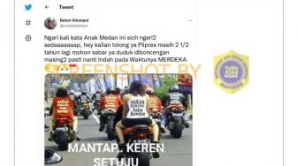 CEK FAKTA: Ada Kaos Bertuliskan Haram Dukung Anies Baswedan saat Konvoi Motor, Benarkah?