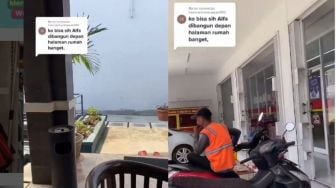 Serasa Milik Pribadi, Tinggal Jalan Selangkah Depan Halaman Rumah Langsung ada Minimarket, Netizen: Bisa Kasbon Enggak?