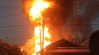 Pangkalan Gas Elpiji di Pasar Usang Padang Pariaman Terbakar