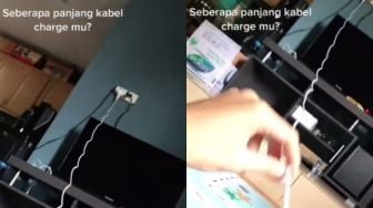 Bisa Untuk Lompat Tali, Kabel Charger Handphone Warganet ini Bikin Heran