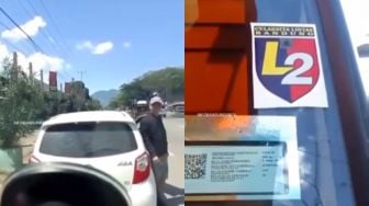 Truk Ekspedisi Diberhentikan oleh Mobil Ayla, Sopir Diduga Dipaksa Beli Stiker Keamanan, Publik: Pungli dengan Gaya