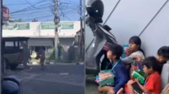 Ada Satpol PP di Jalan, Anak-anak Pedagang Asongan Ngumpet di Sudut Parkiran Bikin Publik Sedih