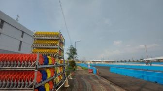 Kondisi Terkini Sirkuit Internasional Formula E Jakarta di Ancol, Bangku Tribun Sudah Terpasang