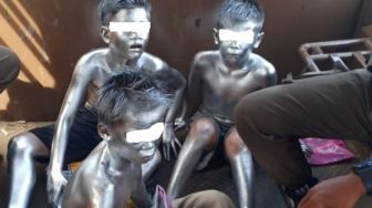 Bikin Resah Pengguna Jalan, 3 "Manusia Silver" Ditangkap Satpol PP Padang