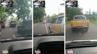 Viral Iring-iringan Diduga Mobil Dinas Bupati Pandeglang Senggol Ambulans Saat Menyalip, Tuai Kecaman Publik