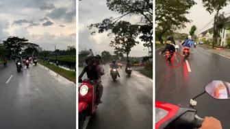 Meresahkan! Sekelompok Pemuda Ugal-ugalan Konvoi di Jalan Sambil Bawa Sajam, Sikap Saat Diamankan Jadi Guyonan