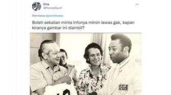 Foto Jadul Pak Soeharto Bertemu Pele Menarik Perhatian, Netizen Fokus ke Senyum Mantan Presiden
