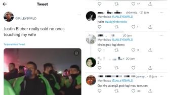 Viral Video Hailey Bieber Dikawal Bodyguard Pakai Jaket Mirip Ojol, Netizen Indonesia: Kirain Grab Lagi Demo