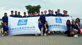 Dukung Kehidupan Ramah Lingkungan, PT Port Engineering CSCEC Indonesia Gelar Bersepeda Sehat