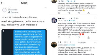 Curhat Jadi Korban dari Orang Tuanya yang Cerai kemudian Nikah Lagi, Netizen Ini Banjir Semangat Publik