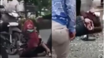 Viral, Pria Nekat Jambret Ibu-ibu di Jalan Raya hingga Diamuk Massa, Netizen: Jambretnya Amatir