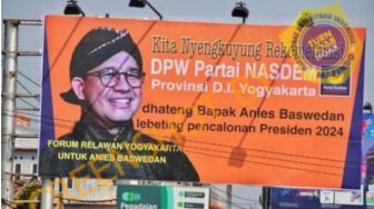 CEK FAKTA: Benarkah DPW Partai Nasdem DIY Bikin Baliho Dukung Anies di Pemilu 2024?