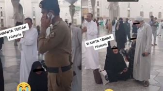 Wanita Indonesia Mendadak Teriak Histeris Berulang Kali saat di Masjid Nabawi, Buat Bingung Jemaah Lain