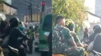 Viral Pria Berseragam TNI Menumpang Motor Tak Pakai Helm, Netizen Soroti Polisi yang Ada di Pinggir Jalan