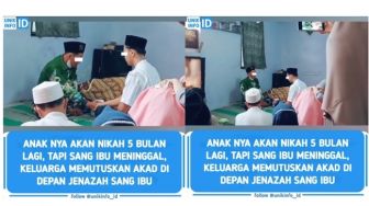 Nyesek! Akad Nikah Digelar di Depan Jenazah Ibu, Ekspresi Lemas Pengantin Pria Bikin Publik Terenyuh