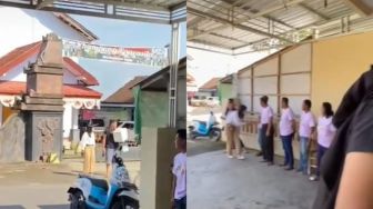 Pertama Kali ke Rumah Pacar, Cewek Disambut Meriah Keluarga Pakai Seragam