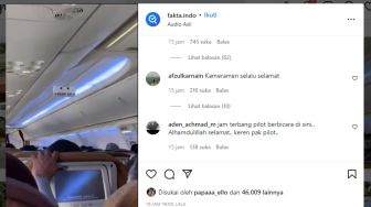 Mencekam, Detik-detik Pesawat Garuda Rute Makassar-Palu Terjebak Angin Puting Beliung Viral di IG
