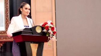 Peringati Hari Lahir Pancasila, Cinta Laura Merasa Terhormat Pidato di Gedung DPR MPR