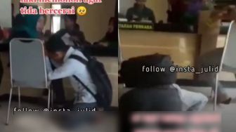 Memohon Tak Digugat Cerai, Pria Berlutut dan Sujud Depan Istri, Saksi Persidangan sampai Ikut Mewek