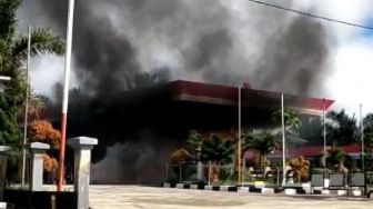 SPBU Terbakar di Kabupaten Mukomuko, Polisi Jadi Korban Alami Luka Bakar