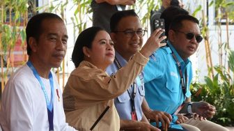 Posisi Duduk Puan Maharani Diapit Jokowi dan Anies, Pengamat: Bukan Kebetulan
