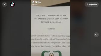 Viral di TikTok, Skripsi Mahasiswa UIN Satu Miliki Judul Unik, Warganet: Kreatif Tanpa Batas