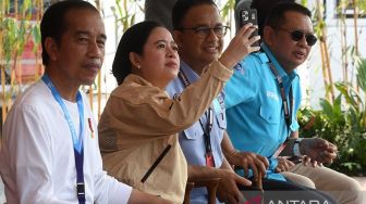 Puan dan Anies Baswedan Foto Bareng Dekat Jokowi di Ajang Formula E, Sekjen PDIP Lihat: Hal yang Baik