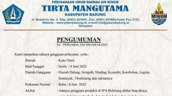 Menjelang Galungan Pasokan Air di Kuta Utara Terganggu Sampah Kiriman, Warganet Resah