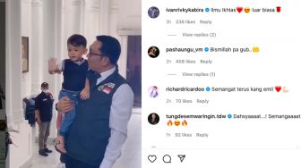 Kembali Beraktivitas Ditemani Bungsu Arkana, Ridwan Kamil Disemangati Netizen: Ilmu Ikhlas Ya, Pak