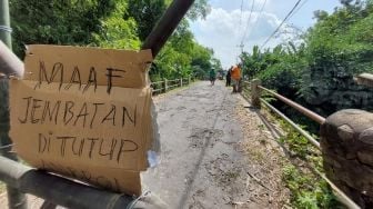 Jalur Alternatif Magetan-Ngawi Tutup Total Akibat Jembatan Retak Parah