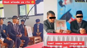 Momen Haru Wisuda, Teman Sediakan Kursi Khusus bagi Siswa yang Meninggal, Semua Murid dan Guru Ikut Nyesek