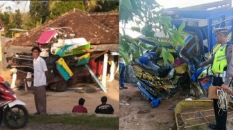 Kronologi Rumah Warga di Banjar Agung Ditabrak Truk Muatan Mesin Padi