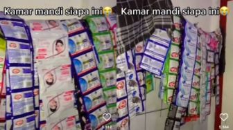 Viral Video Kamar Mandi Penuh Sampo kayak Toko, Warganet Dibuat Heran