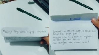 Keras! 2 Tahun Tak Bayar Utang, Penagih Kesal Berikan Amplop Kosong dengan Tulisan Menohok saat Kondangan