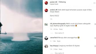 Video Pusaran Angin Hantam Kapal di Batam, Pria yang Merekam Jadi Sorotan Publik