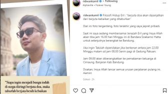 Unggah Foto Terakhir Almarhum Emmeril Kahn Mumtadz, Ridwan Kamil Kenang Filosofi Hidup Sang Putra