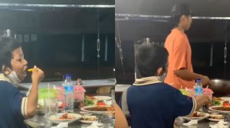 Viral Bocah Makan Makanan Sisa dari Pengunjung Warung, Videonya Bikin Netizen Tak Tega