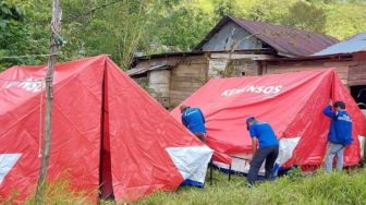 22 Tenda Darurat Dibangun di Salunangka, Terdampak Gempa Mamuju Cukup Parah