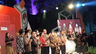 Depan Menteri Tito, Puan hingga Giring PSI, Ketua KPU: Ini Adalah Hari Dimulainya Tahapan Pemilu 2024