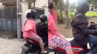 Jauh-jauhan, Cara Cewek dan Cowok Ini Berboncengan Bikin Salfok