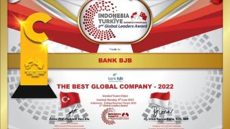 Bank BJB Raih Penghargaan Internasional Indonesia-Turkiye Global Leaders Business Forum & Award II 2022