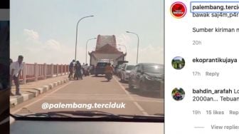 Tawuran Pelajar Bawa Sajam Pecah di Jembatan Musi VI Palembang, Netizen Ramai Menghujat: Sekolah Kok Seperti Ini